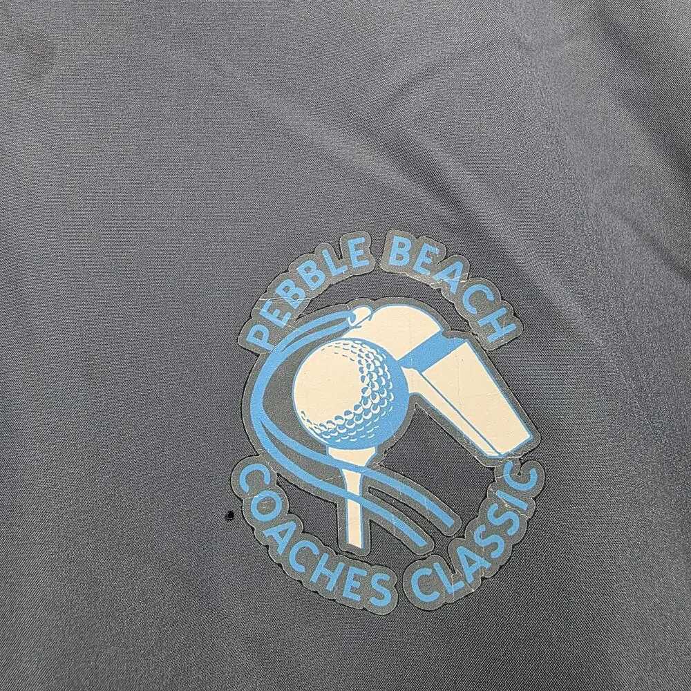 Zero Restriction Jacket Mens XL Gray Tour Series Pebble Beach Golf Windbreaker